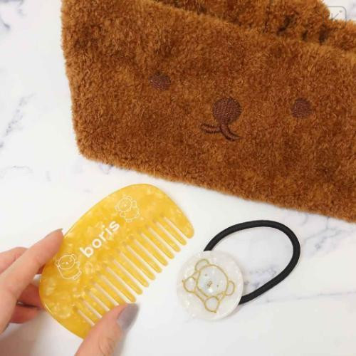 Japan Miffy Hair Turban & Comb & Hair Tie Set - Boris / Shell Holographic - 4