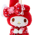 Japan Sanrio Mascot Holder - My Melody / Sakura Kimono Red - 3