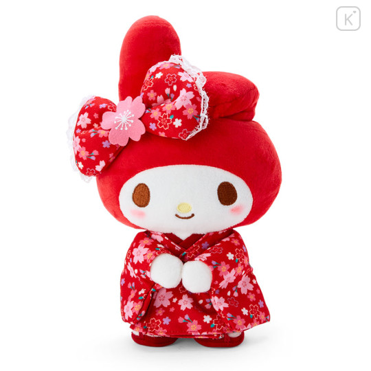Japan Sanrio Plush Toy - My Melody / Sakura Kimono Red - 1