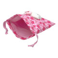 Japan Sanrio Plush Drawstring Pouch - Hello Kitty : Sakura Kimono Pink - 3