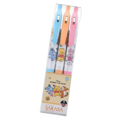 Japan Disney Store Sarasa Clip Gel Pen Set - Pooh & Friends / Illustrated by Lommy