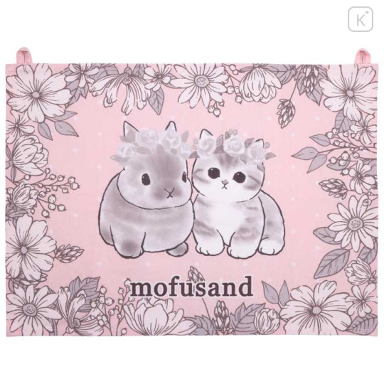Japan Mofusand Fabric Poster - Cat / Bunny Flora Pink - 1