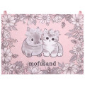 Japan Mofusand Fabric Poster - Cat / Bunny Flora Pink - 1