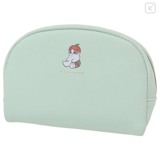 Japan Mofusand Round Pouch - Fruit Cat / Apple Green - 1