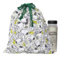 Japan Peanuts Drawstring Bag (L) - Snoopy : Light Grey Daily - 2