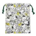 Japan Peanuts Drawstring Bag (S) - Snoopy / Light Grey Daily - 1