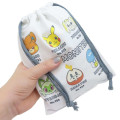 Japan Pokemon Drawstring Bag - Pikachu / White & Grey - 2