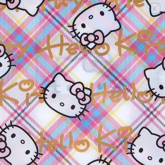 Japan Sanrio Original Eco Bag - Hello Kitty : Tartan 50th Anniversary - 4