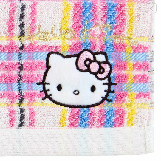 Japan Sanrio Original Petit Towel - Hello Kitty / Tartan 50th Anniversary - 2