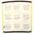 Japan San-X Jacquard Towel Handkerchief - Rilakkuma / Face / Yellow - 3