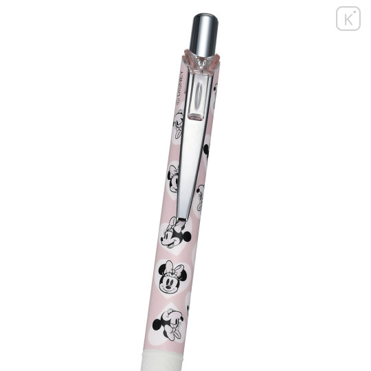 Japan Disney Store EnerGel Gel Ballpoint Pen - Minnie Mouse / Faces Pale Pink - 3