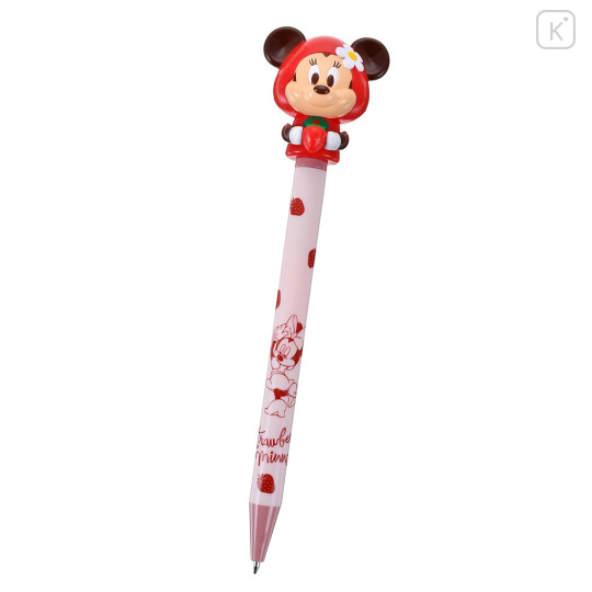 Japan Disney Store Flick and Action Mascot Ballpoint Pen - Minnie Mouse / Strawberry Collection - 1
