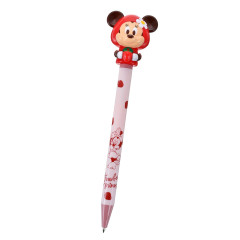 Japan Disney Store Flick and Action Mascot Ballpoint Pen - Minnie Mouse / Strawberry Collection
