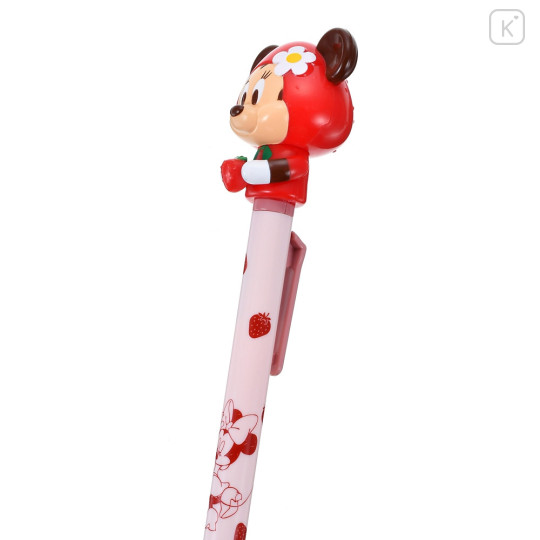 Japan Disney Store Flick and Action Mascot Ballpoint Pen - Minnie Mouse / Strawberry Collection - 2