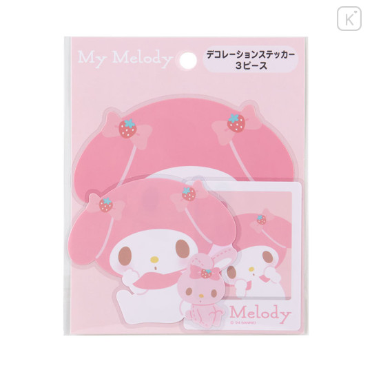 Japan Sanrio Original Decoration Sticker 3pcs Set - My Melody - 1