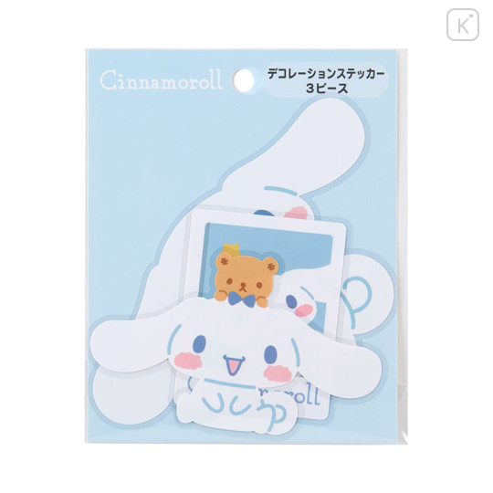 Japan Sanrio Original Decoration Sticker 3pcs Set - Cinnamoroll - 1