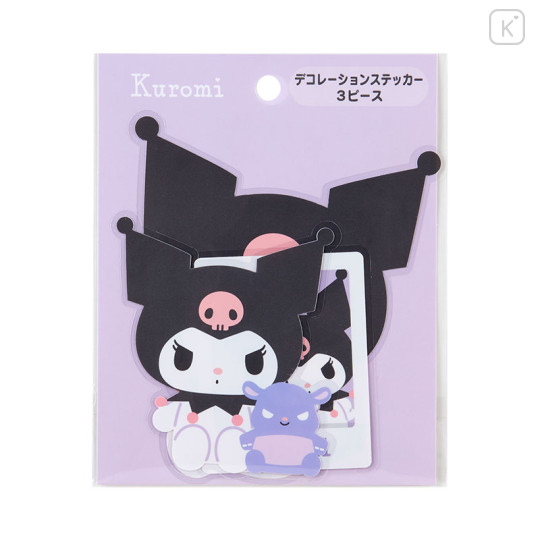 Japan Sanrio Original Decoration Sticker 3pcs Set - Kuromi - 1