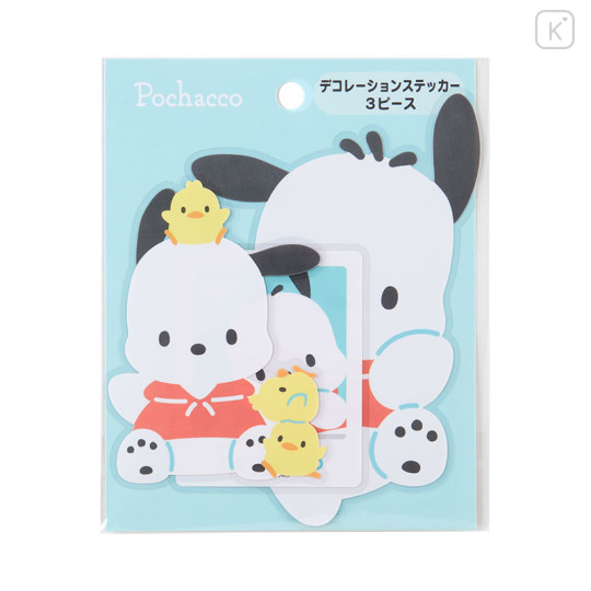 Japan Sanrio Original Decoration Sticker 3pcs Set - Pochacco - 1