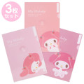 Japan Sanrio Original Clear File 3pcs Set - My Melody - 1