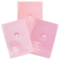 Japan Sanrio Original Clear File 3pcs Set - My Melody - 2