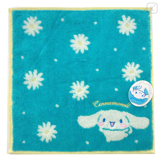 Japan Sanrio Jacquard Towel Handkerchief - Cinnamoroll / Chamomile Blue - 1