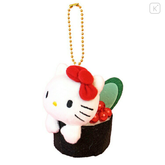 Japan Sanrio Mascot Holder - Hello Kitty / Sushi Salmon Egg - 1