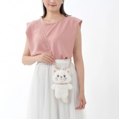 Japan Disney Store Plush Pochette Shoulder Bag - Marie Cat / Retro