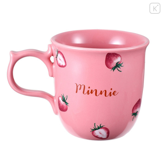 Japan Disney Store Ceramic Mug - Minnie Mouse / Strawberry Collection - 3