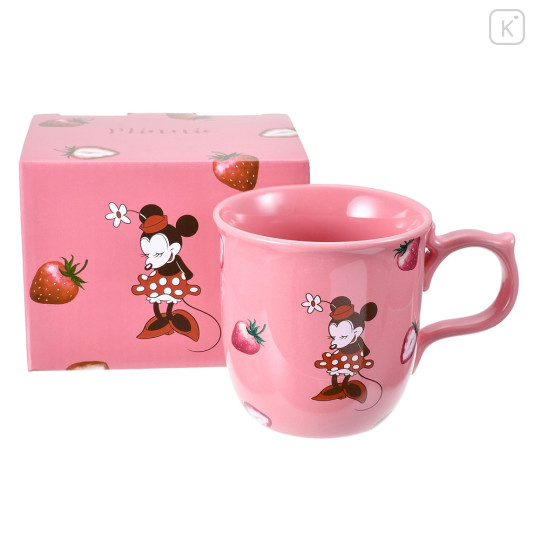 Japan Disney Store Ceramic Mug - Minnie Mouse / Strawberry Collection - 5