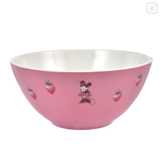 Japan Disney Store Melamine Bowl - Minnie Mouse / Strawberry Collection - 1