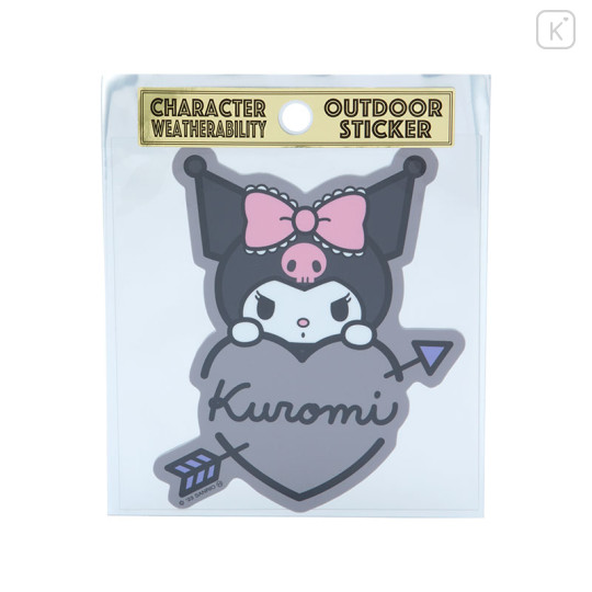 Japan Sanrio Outdoor Sticker - Kuromi / Heart - 1