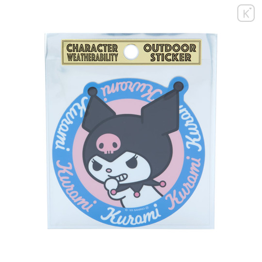 Japan Sanrio Outdoor Sticker - Kuromi / Circle - 1