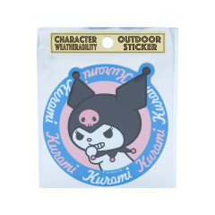 Japan Sanrio Outdoor Sticker - Kuromi / Circle