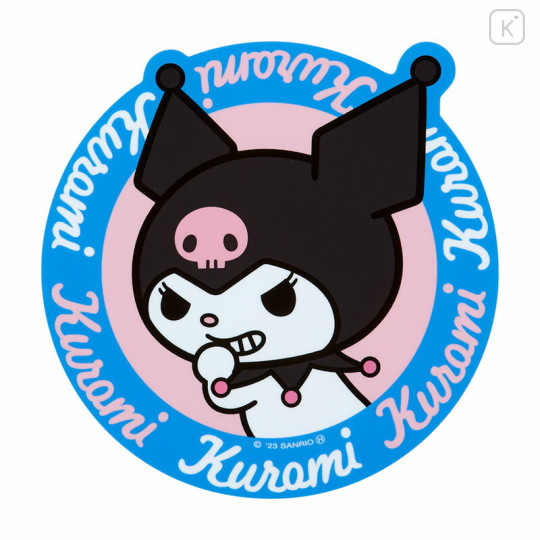 Japan Sanrio Outdoor Sticker - Kuromi / Circle - 2