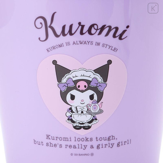 Japan Sanrio Dust Box Trash Can - Kuromi - 5