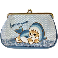 Japan Mofusand Embroidery Pouch - Cat / Shark