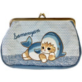 Japan Mofusand Embroidery Pouch - Cat / Shark - 1