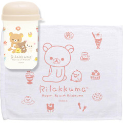 Japan San-X Towel with Case - Rilakkuma / Sweets