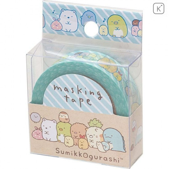 Japan San-X Washi Paper Masking Tape - Sumikko Gurashi Blue - 1