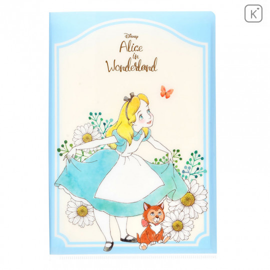 Japan Disney Store Letter Envelope Set with File - Alice in Wonderland & Cheshire Cat - 1