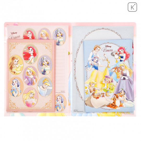 Japan Disney Store Letter Envelope Set with File - Princess - 2