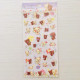 Japan San-X Sticker Sheet - Rilakkuma / Korilakkuma meets Chairoikoguma / Purple