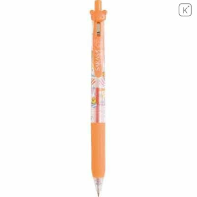 Japan San-X Rilakkuma Head Sarasa Clip 0.4mm Gel Pen - Orange - 1