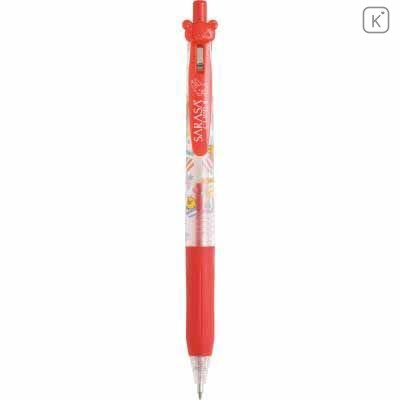 Japan San-X Rilakkuma Head Sarasa Clip 0.4mm Gel Pen - Red - 1