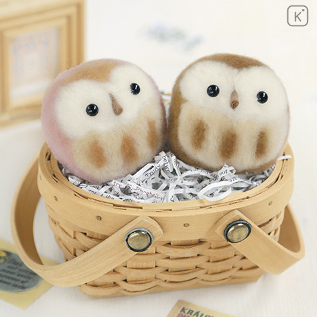 Japan Hamanaka Aclaine Pom Pom Craft Kit - Owls - 1