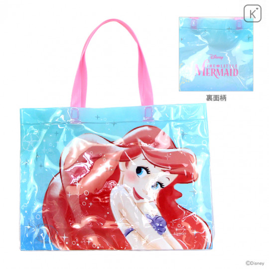 Japan Disney Clear Eco Shopping Bag - Little Mermaid Ariel - 1