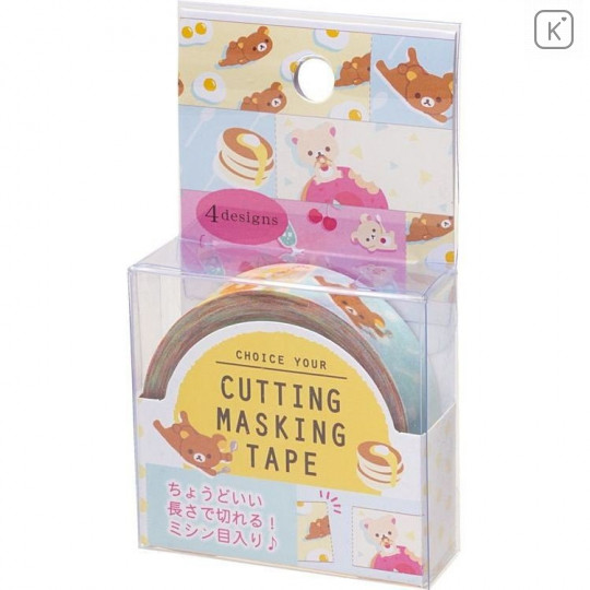 San-X Japanese Washi Paper Cutting Masking Tape - Rilakkuma Bear Pancake - 1