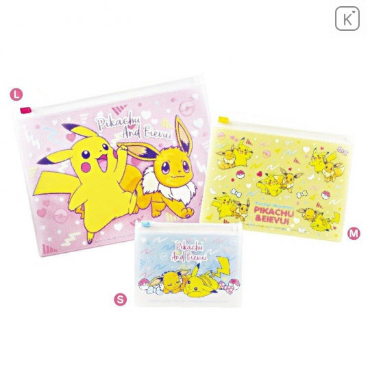 Japan Pokemon Zip Folder File Set 3 - Pikachu & Eevee - 2