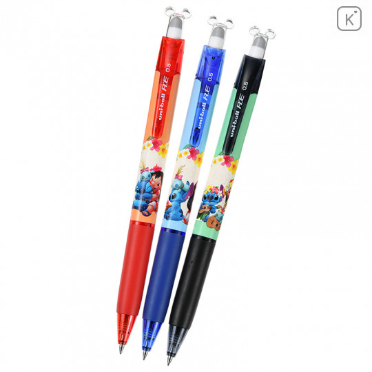 Japan Disney Store Uni-ball R:E Erasable 0.5mm Gel Pen 3pcs - Stitch & Lilo - 1