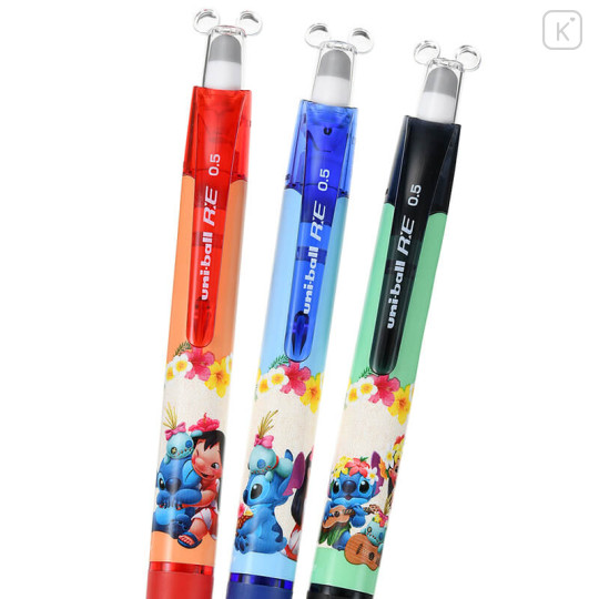 Japan Disney × Uniball RE Erasable 0.5mm Gel Pen 3pcs Stitch & Lilo